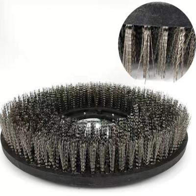 China Disc Brush Floor Scrubber Wire Strong Abrasive Cleaning Brush for Ground, Polishing, Grinding, Removing Heavy Stains for sale