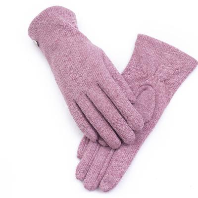 China Simple Manufacturers Custom Design Knitted Warm Winter Fashion Touch Screen Women's Gloves for sale