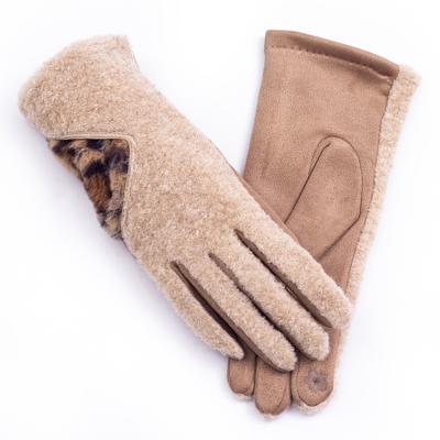 China Factory Wholesale High Quality Women's Winter Bike Riding Touch Screen Leather Gloves Plain for sale