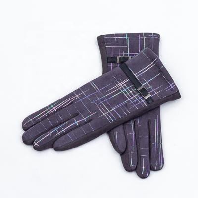 China Stylish Colorful Ladies Gloves Autumn Winter Out Door Cycling Plain Winter Stripes Gloves for sale