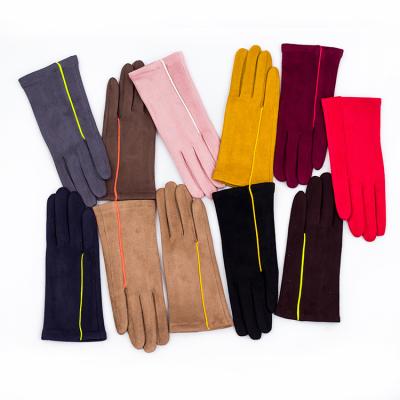 China Simple Women's Gloves Guanti Wholesale Winter Ladies Warm Touch Screen Gloves for sale