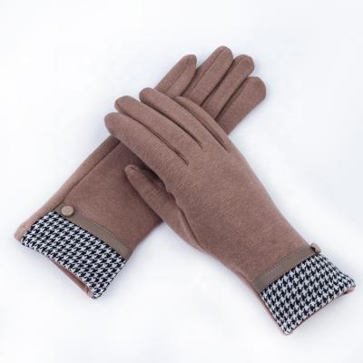 China Simply 2021 Hot Selling Ladies Fashion Micro Velvet Touch Screen Gloves for sale