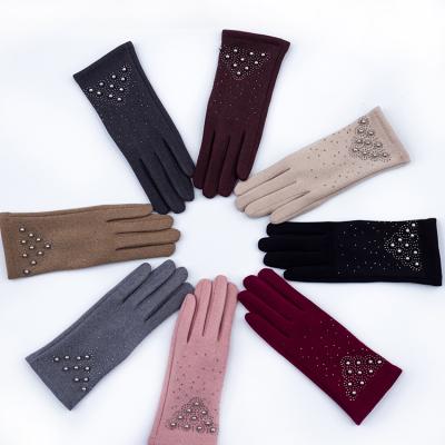 China Daily Life Direct Selling Micro Velvet Women's Touch Screen Gloves Thin Women's Smart Phone Touch Gloves for sale