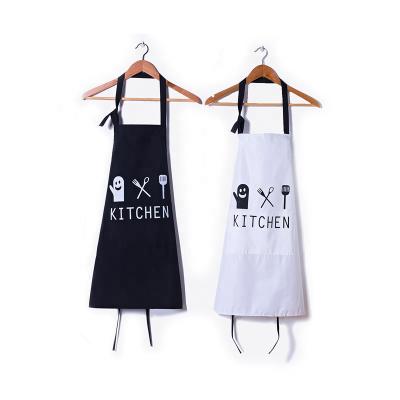 China Eco-Friendly With Skin Cotton Sergeant BBQ Grilling Apron With Pockets Mr. Mrs. Cooking Apron for sale