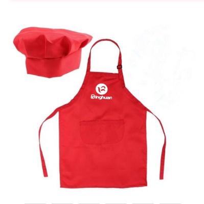 China Eco-Friendly With Skin Customized Logo Kids Apron Chef Hat Keep Pocket Clean DIY Cooking Kids Apron Baking Set for sale