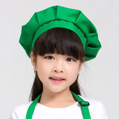 China Eco-Friendly With Skin Cotton Brown Bib Set For Painting Cooking Gardening Chef Hats Kids Apron for sale