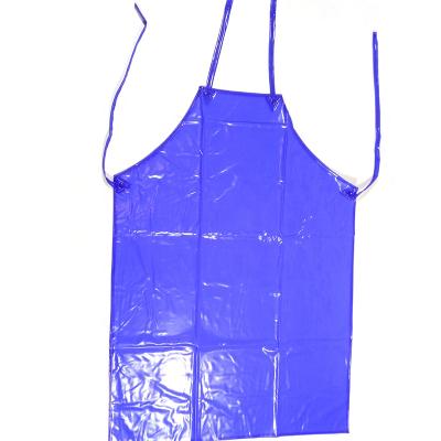 China H Style Customized Men Blue Heavy Duty Industrial Rubber Butcher Work Waterproof Vinyl PVC Apron for sale