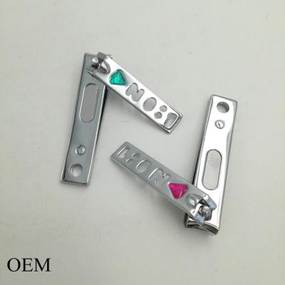 China Custom Tiny Baby Logo Engraved Unique Shape Titanium Parts Small Durable Glitter Products The Nail Clippers for sale