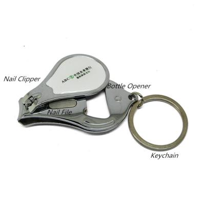 China Custom Promotion OEM Series Logo Nail Clipper With Key Chain Bottle Opener Promotion Gift for sale