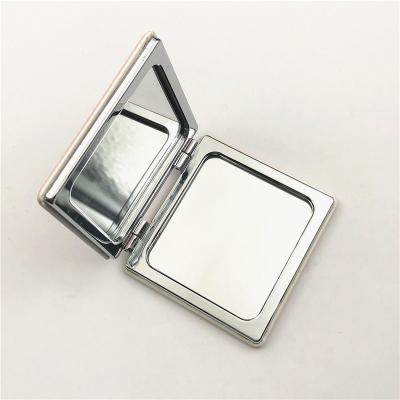 China Square Mini Hand Cosmetic Tool Makeup Two Side Mirror With Patch Pattern for sale