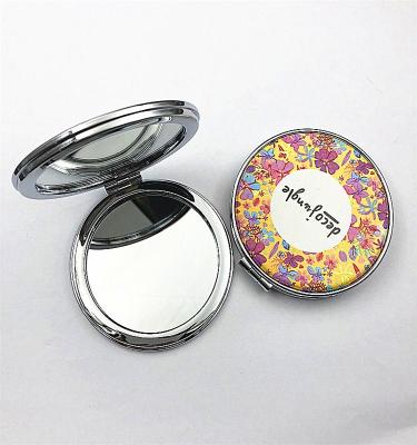 China Foldable Travel Pocket Mirror Makeup Cosmetic Tools With Company Logo for sale