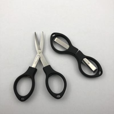 China Eco-friendly hot sale pocket baby safe scissor / folding scissors with cutting plastic for sale