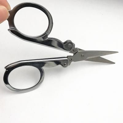 China Small Size Eco - Friendly Paper Folding Scissors School Portable Travel Scissors For Cutting Paper for sale