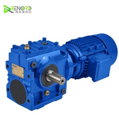 China Building Material Shops SAZSR Shift Input Helical-Worm Gear Units Gear Motor Gearbox for sale