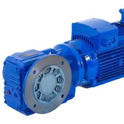 China Building Material Shops High Torque Output Low Speed ​​With Motor K Retarder Gear Bevel Box Serial Helical Motor for sale