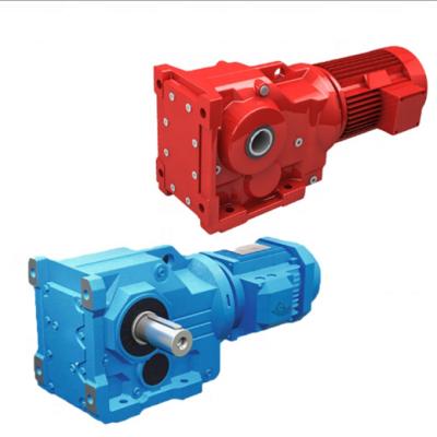 China K37-K157 Factory Solid Hollow Shaft Produced Bevel Helical Gear Motor Gear Reducer for sale