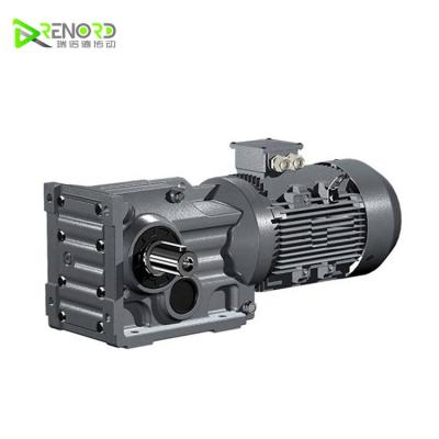 China Building Material Shops K Gear Helical Motor Gear Reducer AC Transmission Electric Motor Gearbox for sale