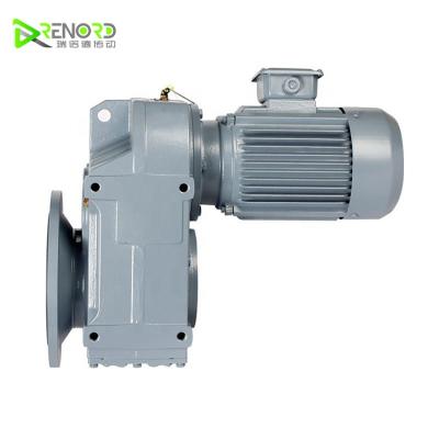 China Building Material Shops F Gear Helical Motor Gear Reducer AC Transmission Electric Motor Gearbox for sale