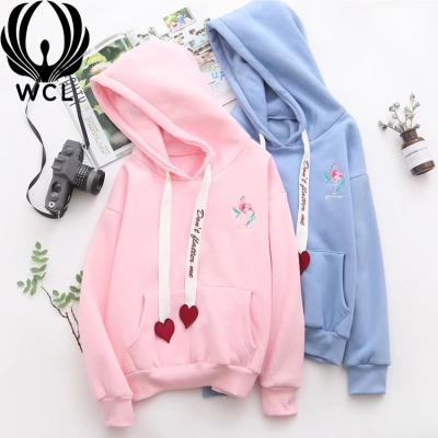 China Fashion Women's Anti-Shrink Full Cotton Wool Pullover Women's Anti-Wrinkle Hoodies Printed Plus Size Loose Hooded for sale