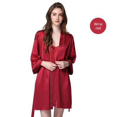 China 2020 Wholesale QUICK DRY Autumn Satin Pants Pajama Sets Ladies Nightgowns Women Pajamas Pajamas Sets for sale