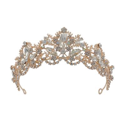 China Wedding Luxury Headdress Rhinestone Beauty Pageant Bride Wedding Tiara Crown for sale