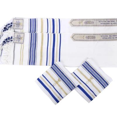 China From classic manufacturer directly for Jewish Tallit Israel large 9 colors polyester prayer shawl ready to ship for sale