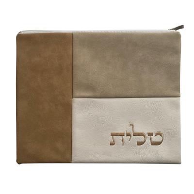 China Gift & Isreal Bag Custom Your Craft Gold Hebrew Tallit Bag Design Embroidery Color PU Tefillin Bag For Jew for sale