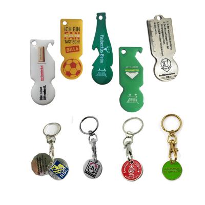 China Fashion Customized Color Metal Trolley Trolley Coin Token Coin Keychain Logo Shopping Cart for sale