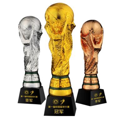 China Europe Gold Ball Boot Soccer Trophy World Cup Sports Resin Crafts Golden Trophy for sale