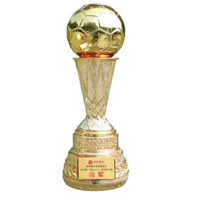 China Europe gold metal collection resin sports football club trophy soccer metal award dish for souvenir for sale