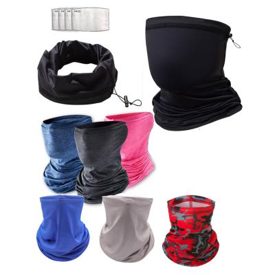 China New Design Summer Polyester Unisex Custom Ice Multifunctional Balaclava Neck Cuff Cooling Bandana With Drawstring for sale