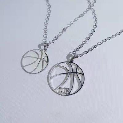 China Custom CLASSIC Men's Basketball Cool Hot Selling Metal Pendant Necklace for sale