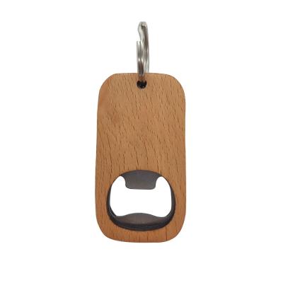 China Promotion Gift Customized Laser Engrave Logo Wood Opener Key Chain Best Price Good Quality For DIY for sale