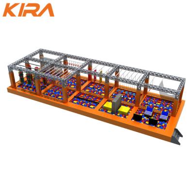 China With Protective Amusement Park Obstacle Course Equipment Ninja Course For Kids Net Indoor Playground for sale