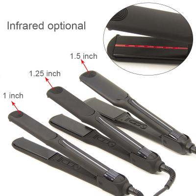 China Safety Titanium Flat Irons Custom Logo Straightening Multifunctional Negative Ion Hair Straightener for sale