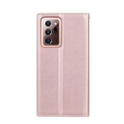 China Hanman Shockproof Minuo For Samsung Galaxy S23 Ultra S23plus S21FE S20 Flip Stand Magnetic TPU Soft Leather Wallet Case for sale