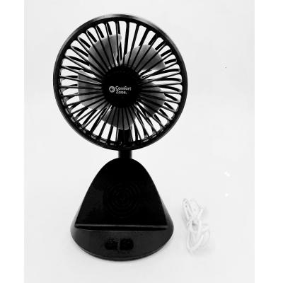 China Modern 2000Mah Tabletop Fan with Wireless Cell Phone Charging for sale