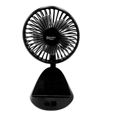 China With wireless charging 2000mah table fan with 5w1A mobile phone radio charging for sale