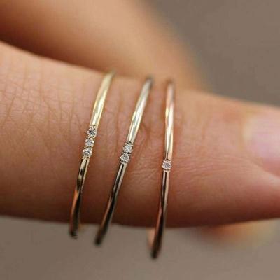 China TRENDY High Quality 18K Gold Pvd Plated Stainless Steel Rings Tarnish Free Waterproof Jewelry Sellers for sale