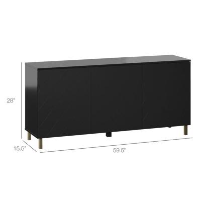 China New Design Living Room Furniture High Quality Adjustable TV Cabinet Modern Wood Metal TV Stand (Other) for sale