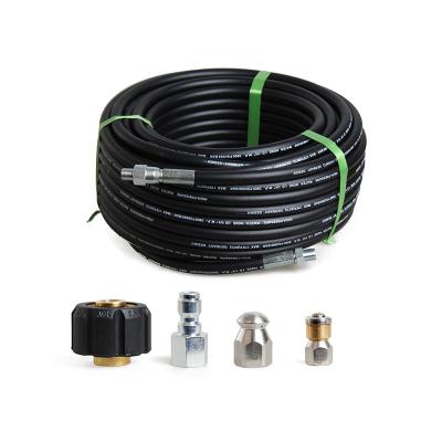 China Hotels 50 Ft Drain Pipe Sewer Jetting Nozzle Cleaning Kit For Pressure Washer for sale