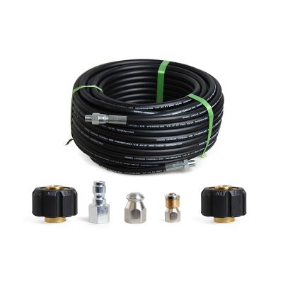 China Hotels 100 Ft Spout Sewer Jetter Hose Kit For Electrical Pressure Joint for sale