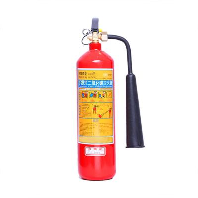 China CO2 concentration â ‰ ¥ 99.5% 4kg Carbon Dioxide Fire Extinguisher Trolley Type Portable Fire Fighting Equipment Household Factory Use 3C for sale