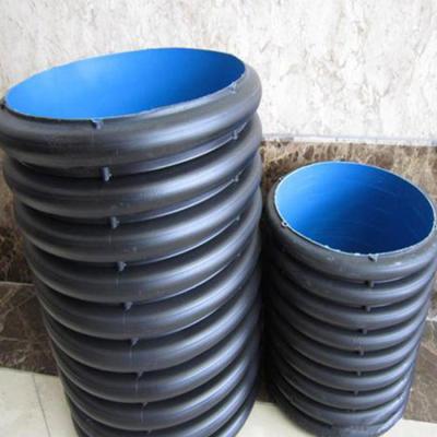 China HDPE HDPE Double Wall Corrugated Pipe Cheap Huge Plastic Sewer Conduit Underground Drain Tube for sale