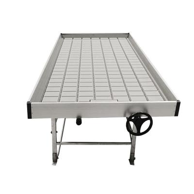 China Movable ABS Tray Rolling Bench Hydroponic Ebb And Flow Equipment Planting Table for sale