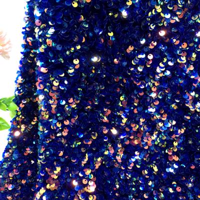 China Stretch Colorful Glitter Sequin Fabric Wedding Dress Fabric Stretch by the Yard, Red, Grey, Blue, Green, Gold for sale