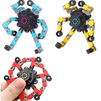 China New Trigger Toy Fidget Spinners Fingertip Fidget Plastic Spinner Spinning Chain Toy for sale