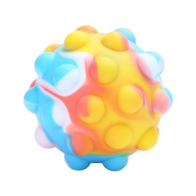 China New Novelty Hot Relaxation 3D Stress Balls Silicone Anti-stress Ball Pushing Noise Bubble Ball Sensory Toy Relief Ball for sale