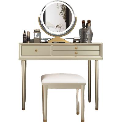 China Wholesale (Size)Adjustable Light Bedroom Luxury Dressing Table With Mirror Dressing Table Vanity Charm for sale