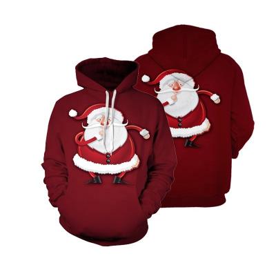 China Anti-wrinkle Santa Costume Sweater Printed Hoodie Christmas Costume for sale